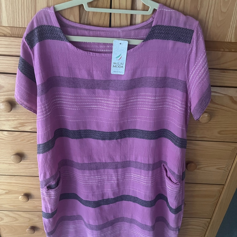 Pink Striped Women's dress M